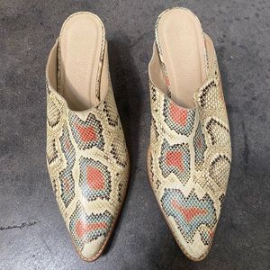 Snakeprint Mules